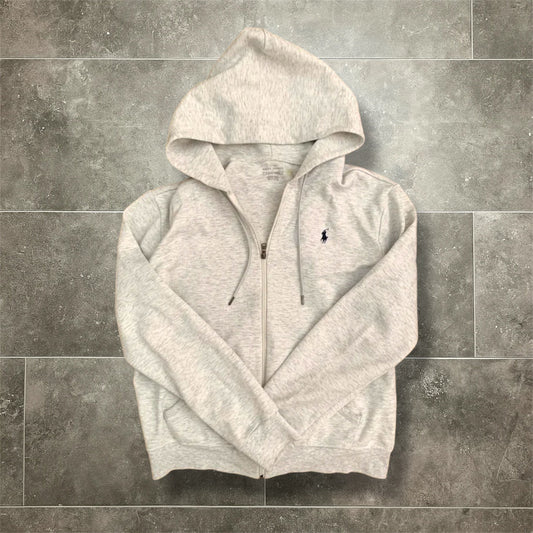 RALPH LAUREN GREY ZIP-HOODIE (M)